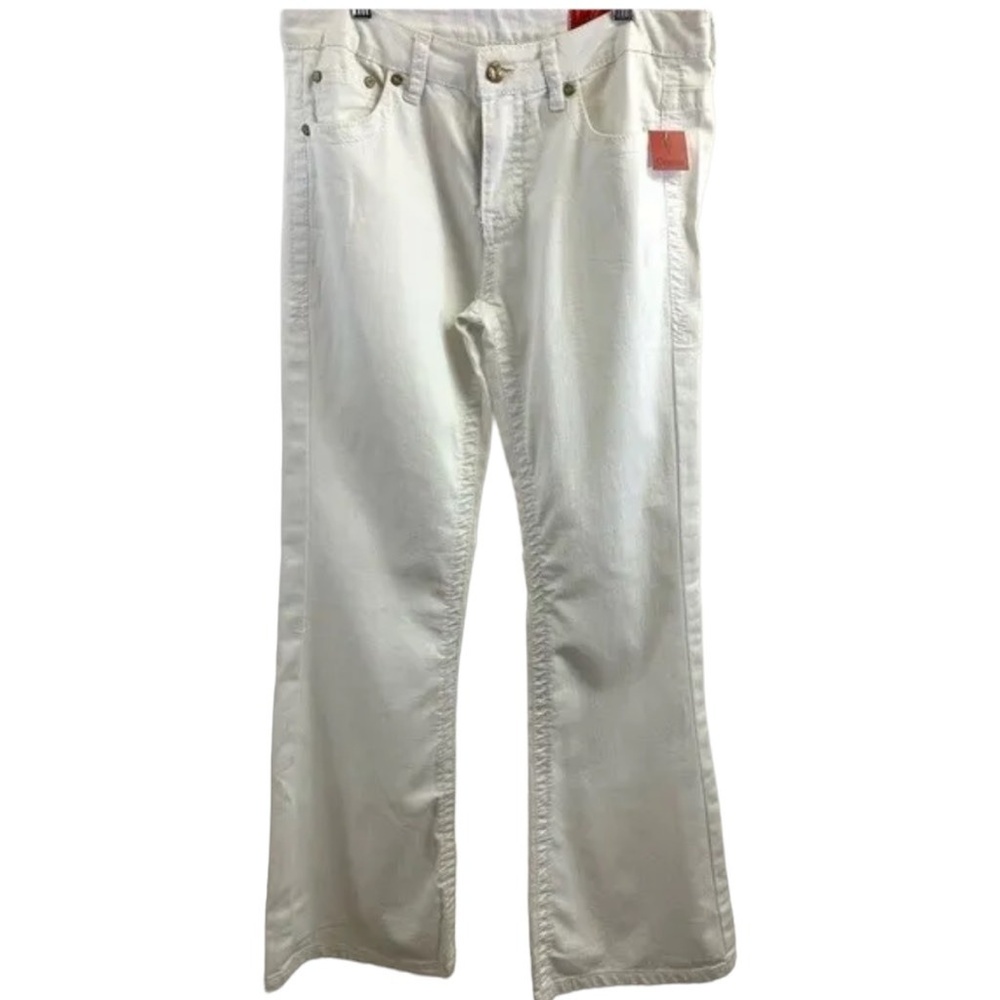 V Cristina Jeans 6 White Mid Rise Stretch Denim Relaxed 5 Pocket Casual Modern